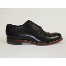 00107, Stacy adams Leather Shoes Cap Toe Oxford Lace Up Black image 7