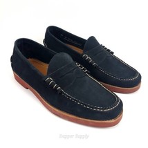 GH Bass Weejuns Wayne Mens Penny Loafers Size 12 Blue Suede Slip On Dres... - $39.59