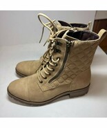 White Mountain Womens 8.5 M Tan Tumbled Smooth Dashing Combat Booties NI... - $39.19