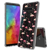 For Lg Stylo 6,6+ Lm-Q730(6.8&quot;) Hybrid Bumper Shockproof Case Pink Flamingo - £20.71 GBP