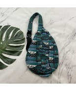 Kavu Rope Bag Purse Blue Green Mountain Tree Print Cross Body Outdoor Ca... - $33.65