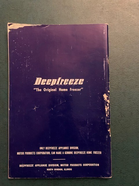 Vintage Manual For Freezing Foods 1950’s “Deepfreeze” Collectible Promo Cookbook Item image 2