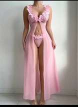 Pink Sheet Lace Lingerie Slip Dress With Underwear Women’s - $22.00