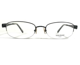 Vera Wang Luxe Exuberance BK Eyeglasses Frames Black Round Half Rim 51-18-138 - £36.59 GBP