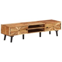 TV Cabinet Natural wood Solid acacia wood Storage TV Cabinet - $4,596.29 MXN