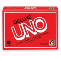 Deluxe UNO America’s Family Card Game Sensation 50th Anniversary Reissue NEW - £16.06 GBP