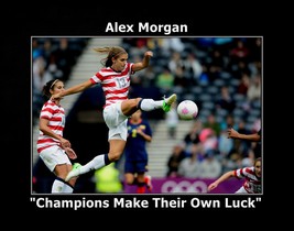 Rare Alex Morgan Champions Quote Poster, Unique Inspirational Soccer Print Gift - £16.06 GBP+