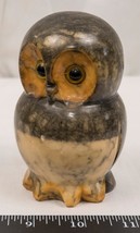 Vintage Owl Genuine Alabaster Hand Carved Little Guy mjb - $54.16