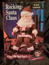 Vintage Gemmy Rocking Santa Claus Sings &quot;Jingle Bells&quot; Animated Christmas Decor - £15.00 GBP