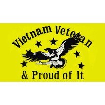 Vietnam Veteran &amp; Proud Of It Sticker 2-3/4&quot;X4-3/4&quot; - £6.64 GBP