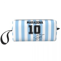 Kawaii Diego Manas Travel Toiletry Bag Women Argentina Soccer Legend D10s Makeup - £48.37 GBP