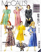 Misses' DRESS Vintage 1992 McCall's Pattern 5813 Size 10-12-14 UNCUT - £11.99 GBP