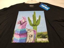 FORTNITE Battle Royal Loot Llama Black 2XL T-Shirt Cotton Gamers Graphics - £10.24 GBP