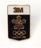 3M Olympics USA Team Sponsor 1988 Calgary Canada Enamel &amp; Gold Tone 1&quot; L... - £11.15 GBP
