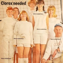 1966 Clorox Bleach Laundry Detergent Advertisement Volleyball Team Vinta... - $19.99