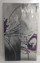 3 Piece Dark Purple Wall Art Painting Pictures On Canvas - £55.38 GBP