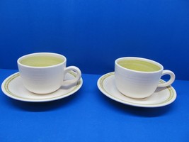 Franciscan Hacienda Green Cups And Saucers Bundle Of 2 Cups And 2 Saucers - $10.00