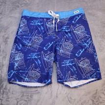 Bud Light Swim Trunks Mens Large Blue Lightweight Athletic Casual Surfin... - £15.06 GBP