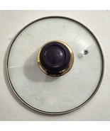 Vintage Clear Glass &amp; SS 7 3/8&quot; Round Pot Pan Replacement Lid #98 - $352.39 MXN