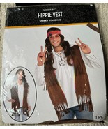 60s 70s Hippie Costume Vest Retro Peace Halloween 1PC - $13.56 CAD