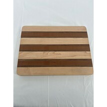 Wooden Cutting Board 9 x 12 Tri Color Kitchen Charcuterie Chefs Mixed - $9.50