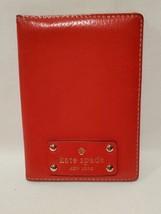 Kate Spade New York RED Leather Passport Holder Wallet - £39.56 GBP