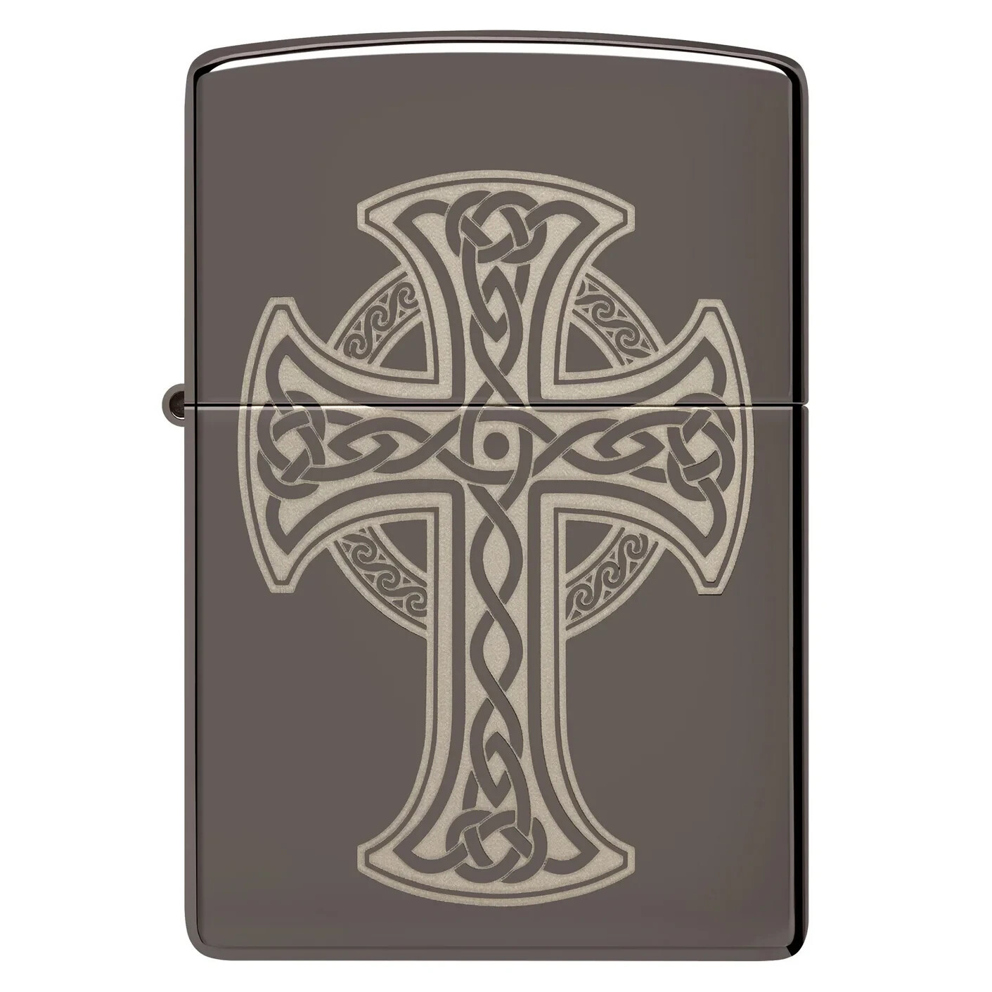 Zippo Lighter - Celtic Cross High Polish Black Ice - 48614 - £37.67 GBP