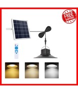 Dimmable Solar Pendant Light, 3000K-5000K with Remote,  Waterproof, 16.4... - $69.34 CAD