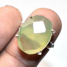 Green Chalcedony Gemstone Handmade Good Friday Gift Ring Jewelry 6.50&quot; SA 6032 - £3.15 GBP