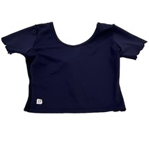 Sylvia P Navy Blue Crop Top Mesh Knot Back Size 8 Girls - £18.96 GBP