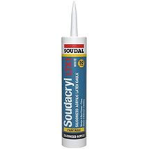 Soudal 146728 Siliconized Acrylic Latex Caulk, White, 10.1 Oz - $25.79 CAD