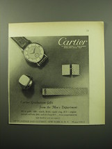 1950 Cartier Advertisement - Watch, Signet Ring, Cuff Links and Tie Clasp - £14.78 GBP