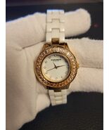 Vintage Akribos XXIV Women's Wristwatch Ceramic Sapphire Coated Crystal ... - $14.85