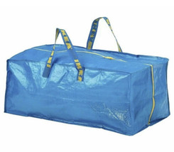 IKEA Zippered Storage 1 Bag Shopping Travel Laundry Tote Bags FRAKTA 20 Gallon - £13.65 GBP