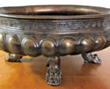 Huge Round Lion Jardinière Planter in Embossed Copper and Bronze 19th Ce... - $890.01