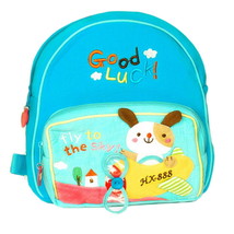 [Honey Dog] Embroidered Applique Kids Fabric Art School Backpack / Outdoor Ba... - £23.43 GBP