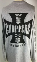 Jesse Who? West Coast Choppers Iron Cross Cotton Lg Sleeves Gray Men&#39;s T... - $46.52+
