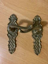 Vintage Door Handle Antique Doorknob Antique Bronze Art Deco Brass Exclusive - £62.06 GBP