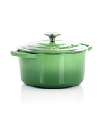 Crock-Pot Artisan 2 Piece 3 Quarts Enameled Cast Iron Dutch Oven in Pist... - $77.55