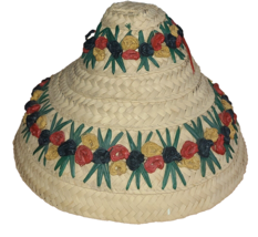 Handmade Basotho Straw Ornate Hat Small - $26.87