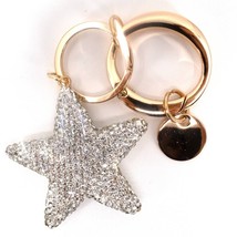 Bling Crystal Rhinestone Star Keychain Bag Charm White Iridescent - $283.25 MXN