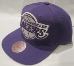 NWT NBA Mitchell &amp; Ness Snapback Hat - Los Angeles Lakers OSFM Purple - £27.52 GBP