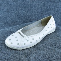 Privo by Clarks Polka Dot Women Flat Shoes White Leather Slip On Size 8 ... - $24.75