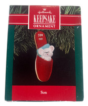 Hallmark Keepsake Christmas Ornament - Son- Dated - 1991 - Mouse In Slipper - £9.74 GBP