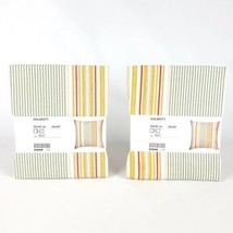 Lot of 2 Ikea Solmott Pillow Cushion Cover Cotton 20x20" Pink Multicolor/Stripe - $27.71