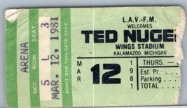 Vintage Ted Nugent Ticket Stub March 12 1981 Kalamazoo Michigan - £31.57 GBP