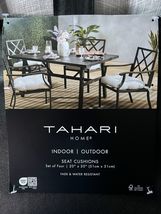 TAHARI Chair Cushion Set (4) In/ Outdoor Gusseted Pad Beige 20 x 20 x 4.... - $68.37