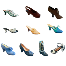 Lot of 10 Just The Right Shoe Shoes Miniature Resin Fashion Heels - £50.63 GBP