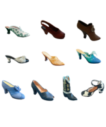 Lot of 10 Just The Right Shoe Shoes Miniature Resin Fashion Heels - £50.48 GBP