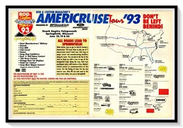 Rod &amp; Custom Americruise Tour &#39;93 Springfield MO 2-Page Vintage 1992 Magazine Ad - £9.80 GBP